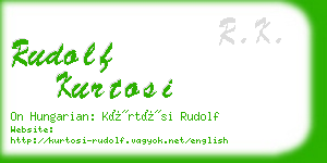 rudolf kurtosi business card